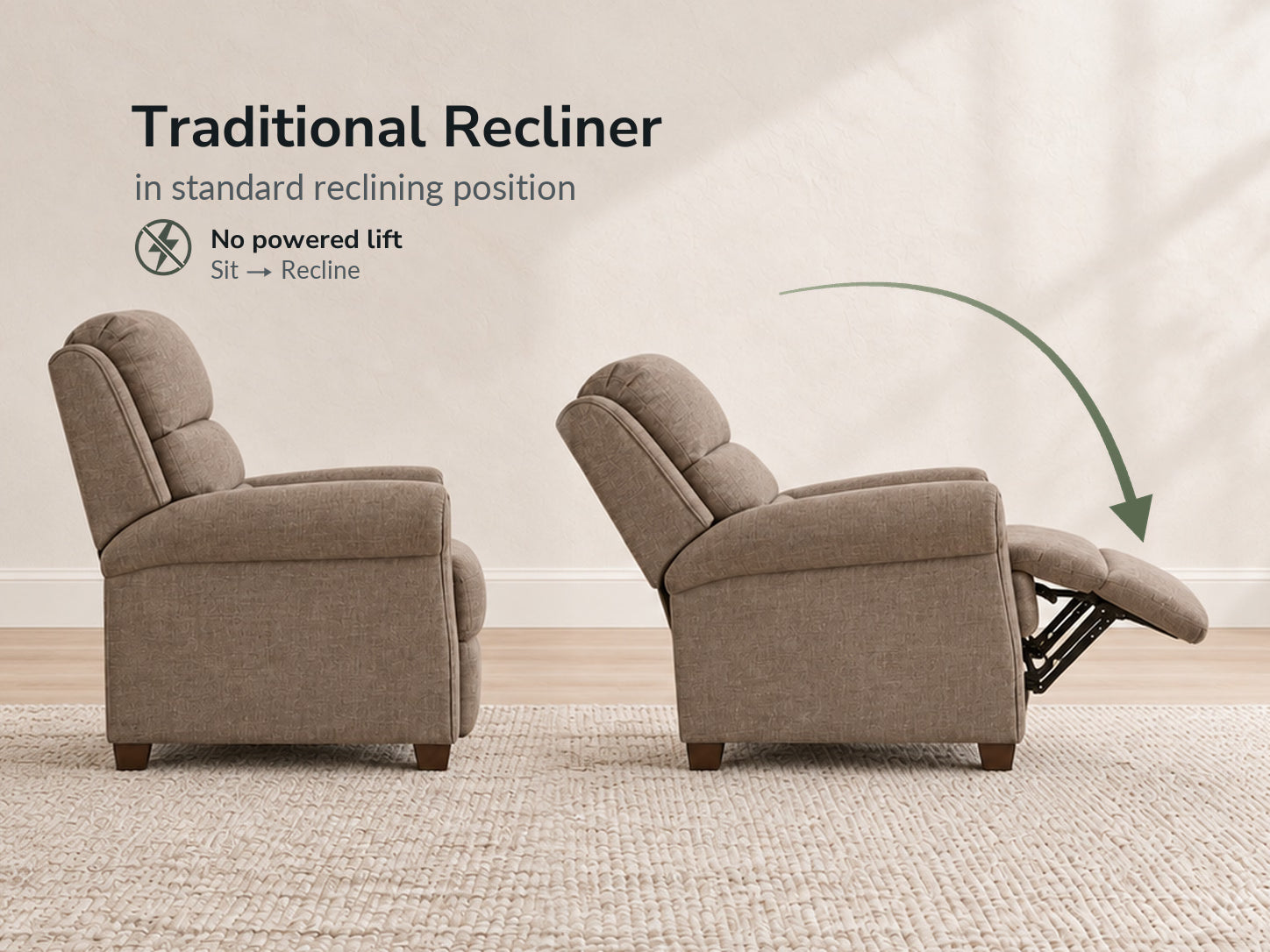 Traditional recliner