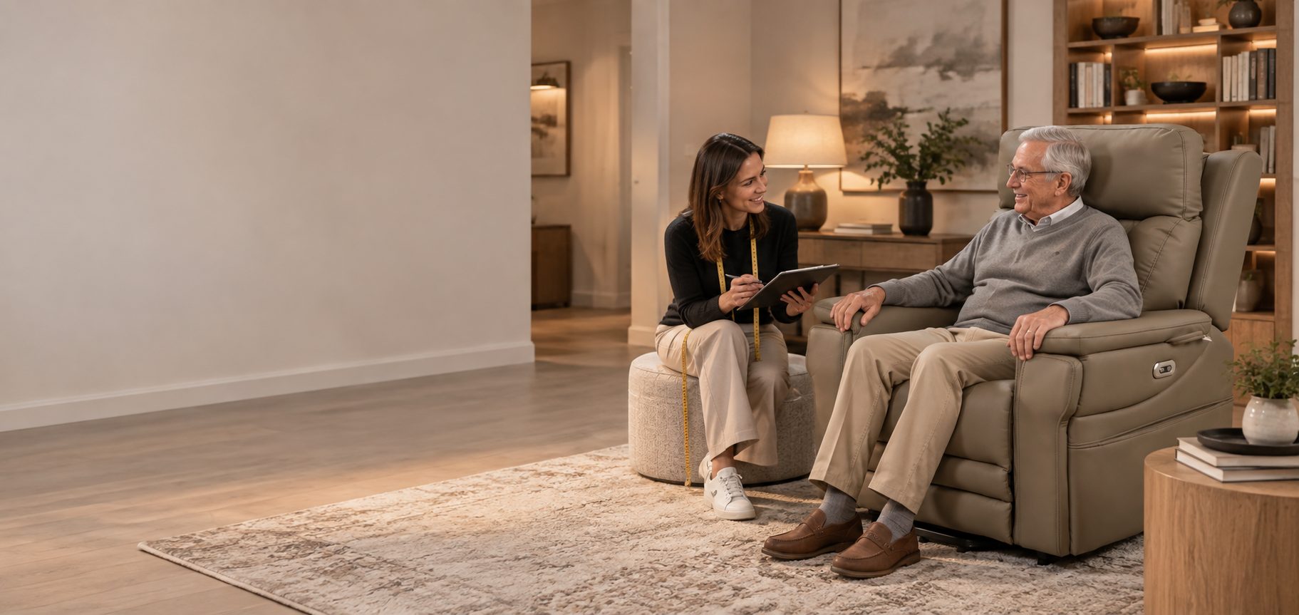Nurturelift fit guidance in a home setting